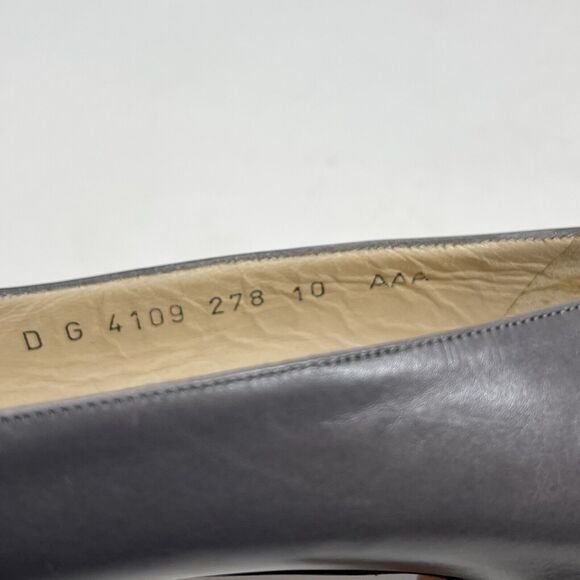 Salvatore Ferragamo Shoes Womens 10 AAA Narrow Gray Leather Pumps Made in Italy - Picture 11 of 16